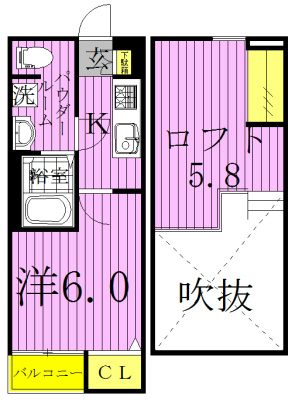 エスペランサ　ＡＫ　豊四季 102号室 間取り