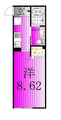 グランパーク鎌ヶ谷 101号室 間取り