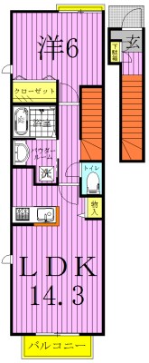 イースト　リバティⅡ 間取り図