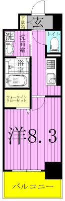 ファインコートセブン 705号室 間取り