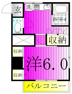 ハイツアラキ 201号室 間取り