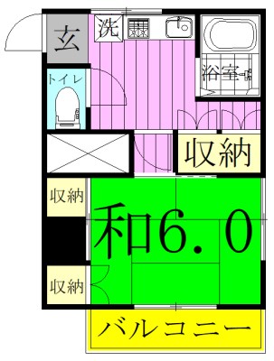 ハイツアラキ 201号室 間取り