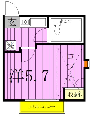 ジュネパレス松戸第154 201号室 間取り