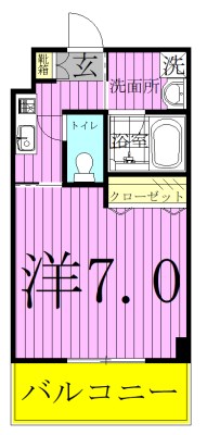 サポーレ松戸 503号室 間取り