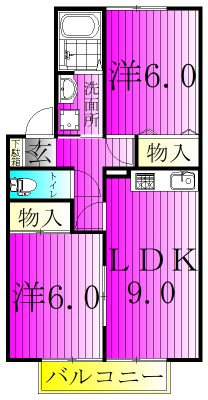 コーポハリークレアA 間取り図