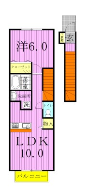 サニーヒルズⅣ 202号室 間取り