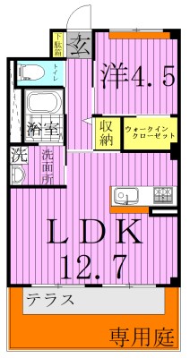 サン　ブリッジ鎌ヶ谷 103号室 間取り