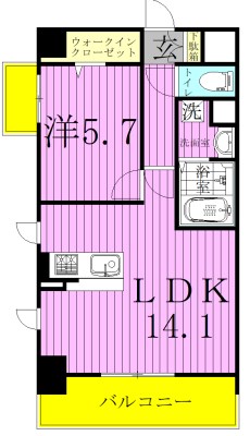 ファインコートセブン 401号室 間取り