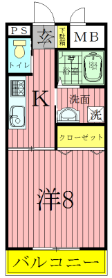 フォアサイトYUKI 202号室 間取り