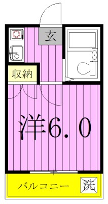 ミアコート北小金 201号室 間取り