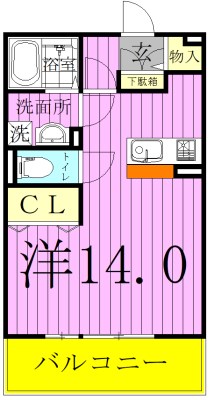 エテルナーレ 102号室 間取り