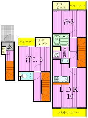 サニーフィールドⅡ 間取り図