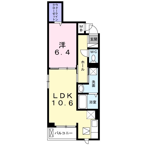 ポラリス 103号室 間取り