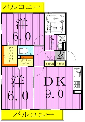 クレール6 間取り図