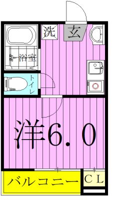BlueTerrace松戸 202号室 間取り