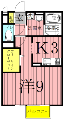 クロスクローバー 202号室 間取り