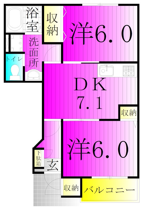 カナディアンムーブⅡ 101号室 間取り