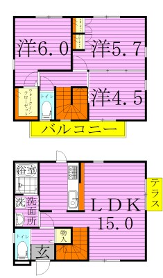 西新井栄町２丁目戸建 間取り図