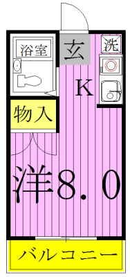 オーキスビル 3-D号室 間取り