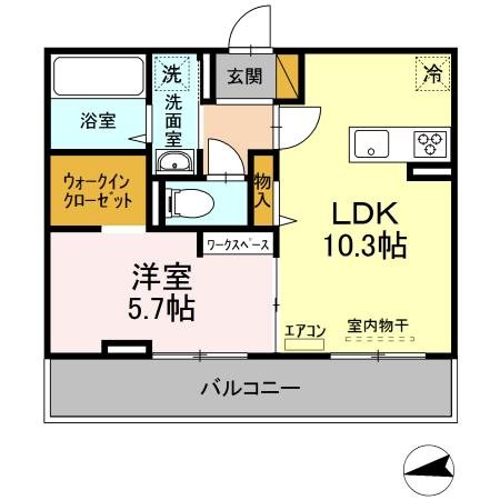 シャルム 202号室 間取り