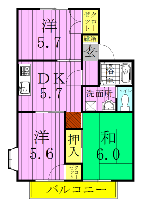 ベルハイムＡ 205号室 間取り