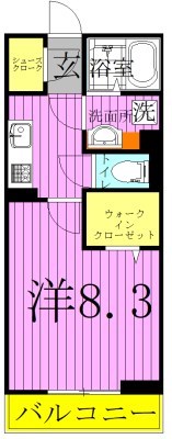 トワ・グレース柏の葉 205号室 間取り