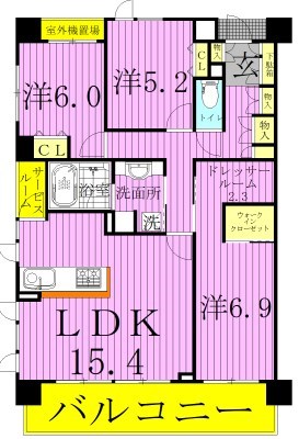 アンビシャス南柏 309号室 間取り