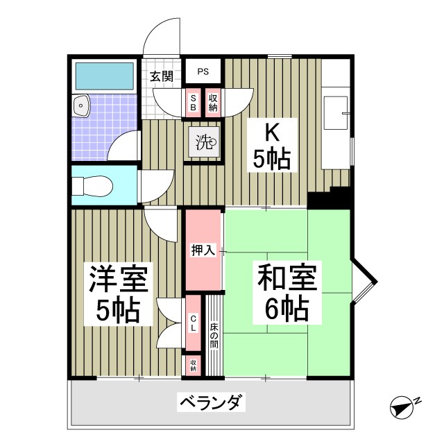 ファミール常盤平 303号室 間取り