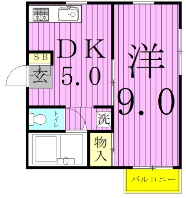南流山マンション  301号室 間取り