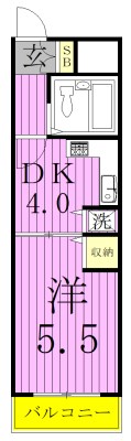 ワコーレエレガンス常盤平 202号室 間取り