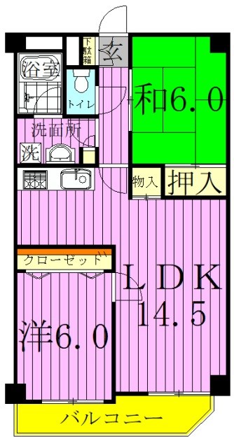 グリーンパーク中川 間取り図