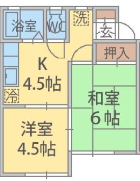 ファミールハイツC棟  102号室 間取り