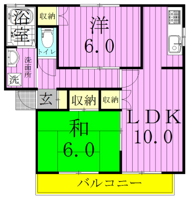 リバティー 101号室 間取り
