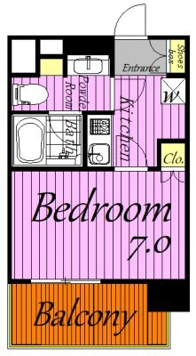 パークアクシス柏 606号室 間取り