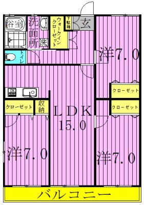 ユネックスパレス  間取り図