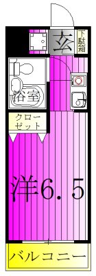 クレセントコート柏 123号室 間取り