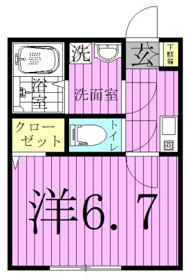エスコート松戸新田 202号室 間取り