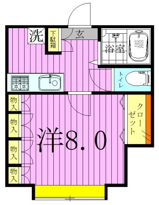 シャンブル綾瀬Ｐ 間取り図