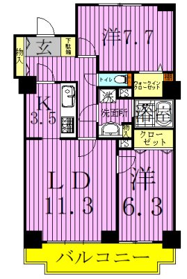 アコール北千住 間取り図