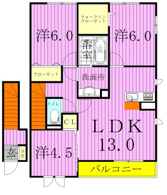 ユグドラシル 205号室 間取り