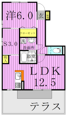 ビューフォレストC 101号室 間取り