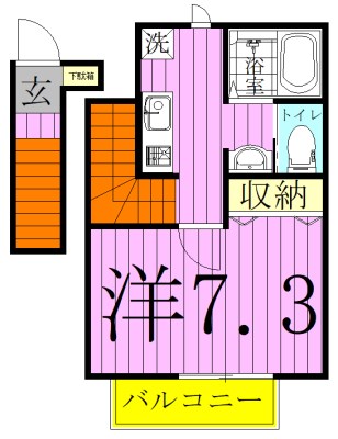 リビオンＹ松戸 202号室 間取り