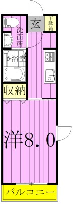 Luce Solare 101号室 間取り