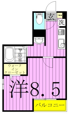 スターライト松戸 201号室 間取り