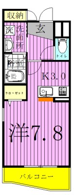 ユノディエール 907号室 間取り