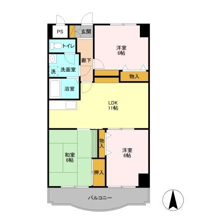 クオリティダイカン 302号室 間取り