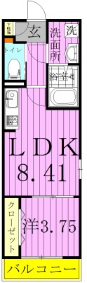 ウイルビィ新松戸 301号室 間取り