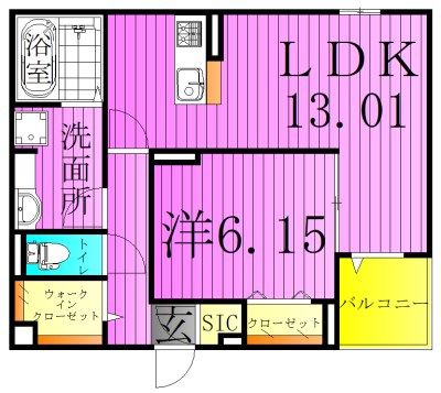 レインボー皿沼 間取り図