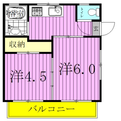 コーポ内山 202号室 間取り