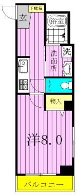 フラット梅島 間取り図